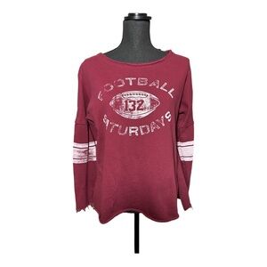 Crown & Ivy Football Saturday Sweatshirt. Size Large Vintage Inspired